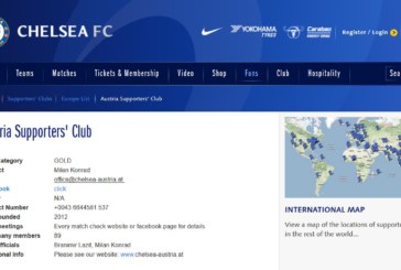 Gold Status und Aufnahme auf der offiziellen Chelsea Website